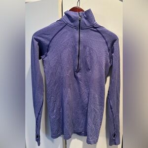 Lululemon athletica purple women’s 8 running long sleeve shirt, 1/4 zip